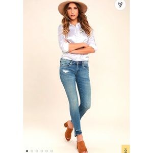 Blank NYC Skinny Classique Medium Wash Distressed Skinny Jeans